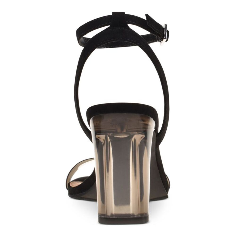 WILD PAIR Womens Black Translucent Zainey Round Toe Block Heel Heeled Sandal 6 M - Picture 2 of 4